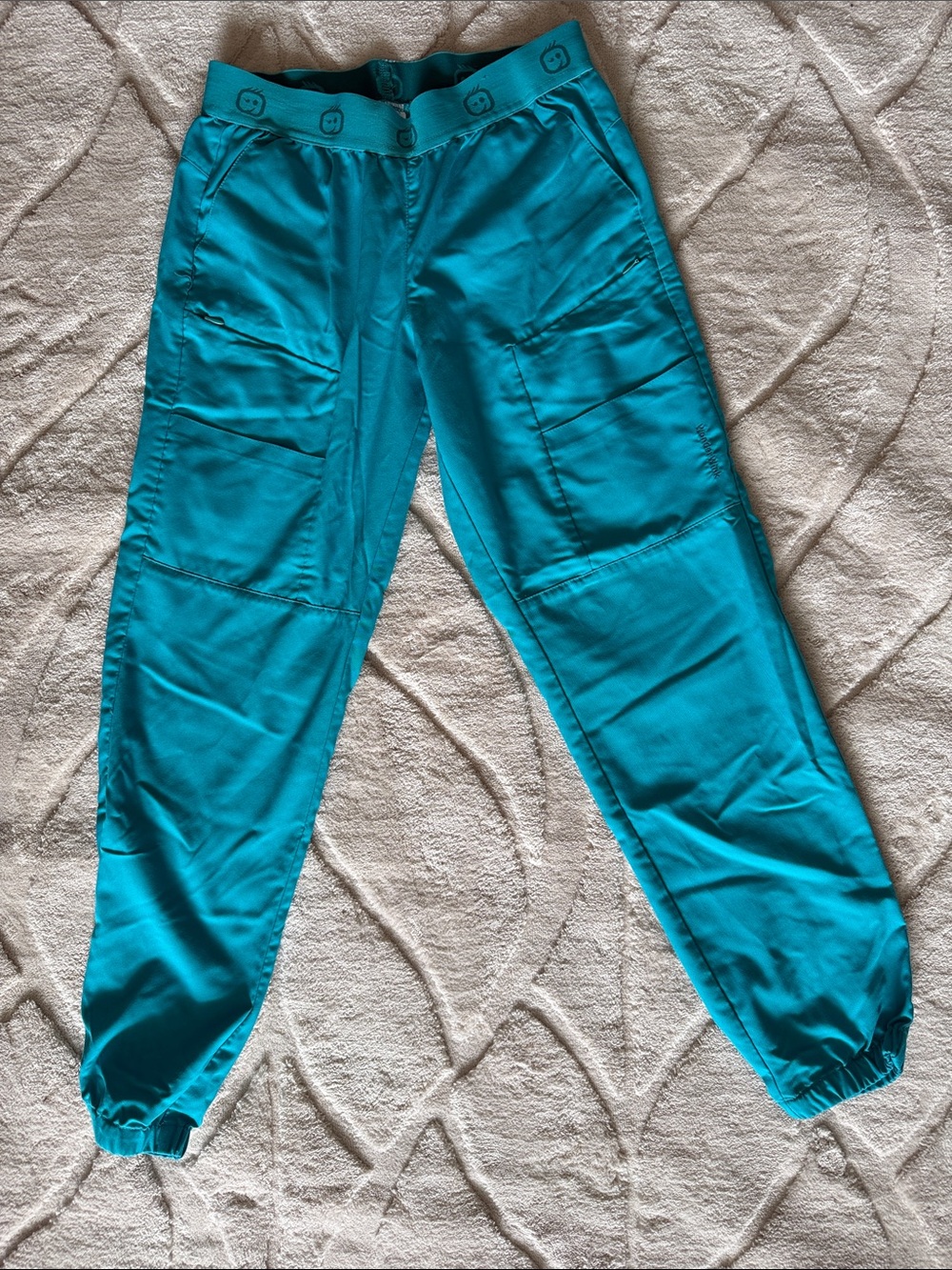 Wonderwink teal jogger scrub pants